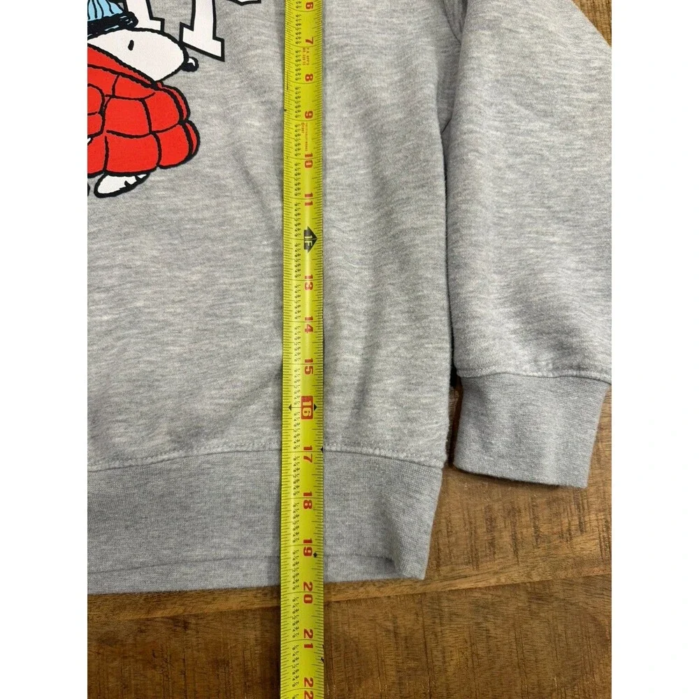 Gap Kids x Peanuts Logo Sweatshirt Snoopy in Red Puffer Jacket Kids Size M (8-9)